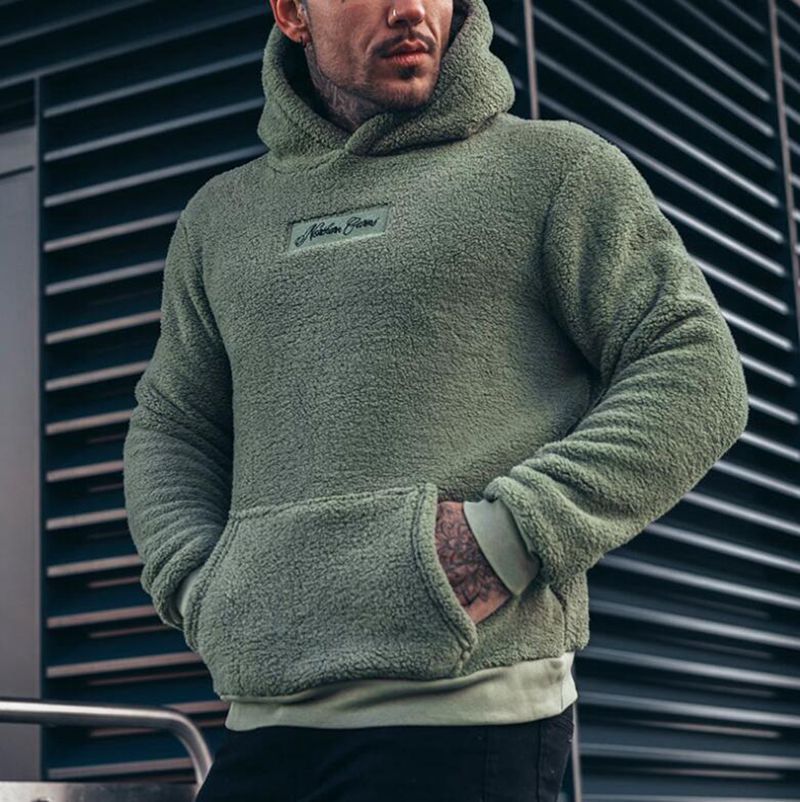 Cozy Fleece Mens Hooded Sweatshirt with Pockets