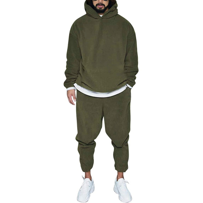 Relaxed Fit Hoodie and Jogger Tracksuit Set