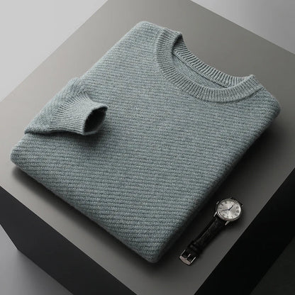Warm Woolen Crew Neck Sweater for Men
