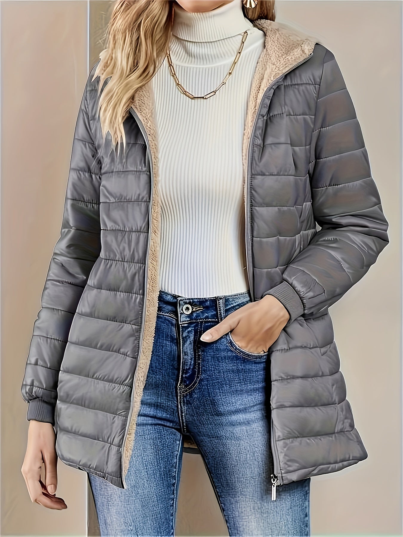 Warm Quilted Winter Jacket