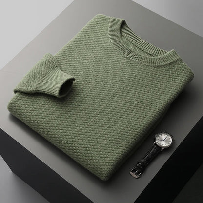 Warm Woolen Crew Neck Sweater for Men