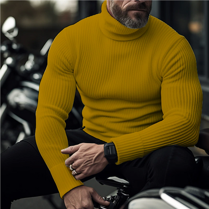 Comfortable Fit Ribbed Knit Sweater