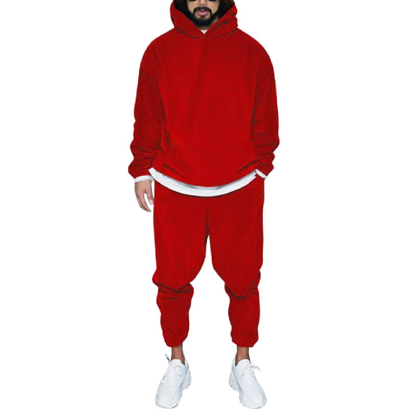 Relaxed Fit Hoodie and Jogger Tracksuit Set
