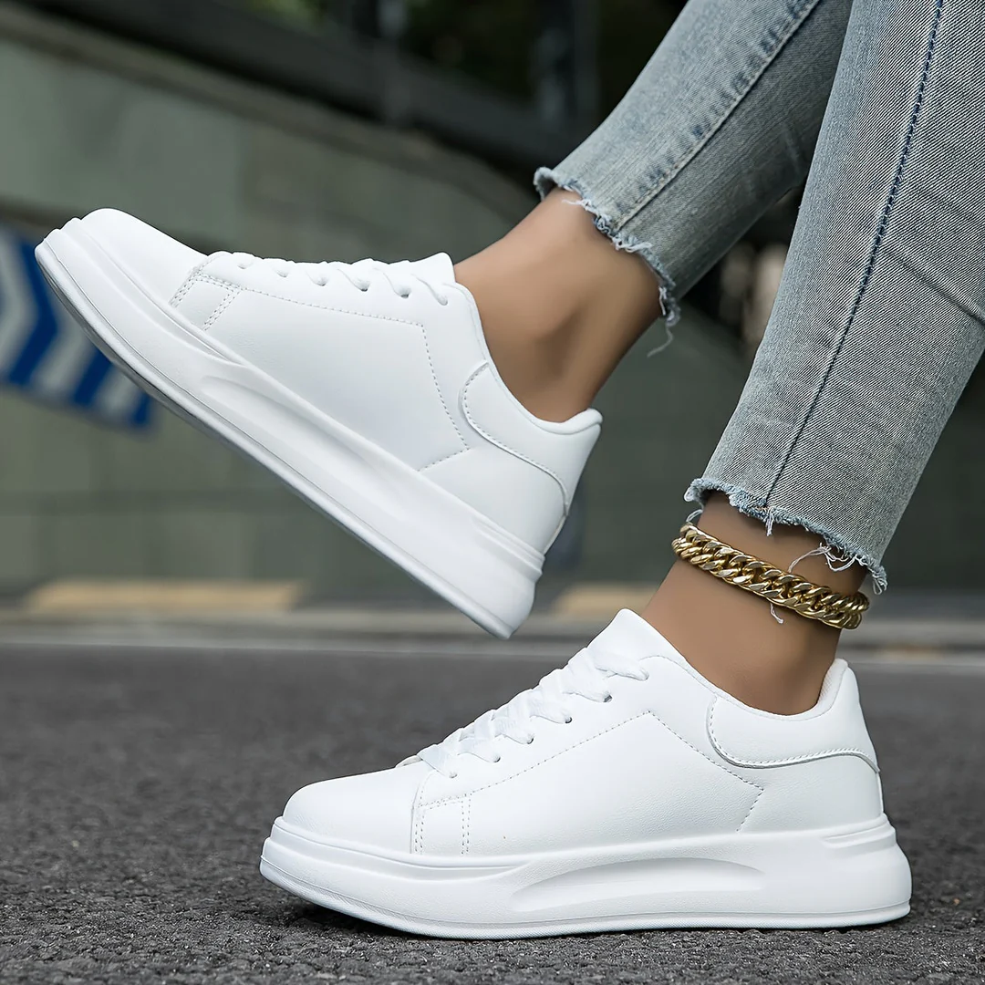 Comfortable Leather Supportive High Top Sneakers - OutfitLondon
