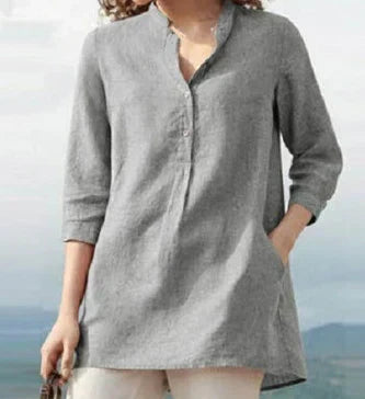 Comfortable Loose Fit Linen Shirt for Women