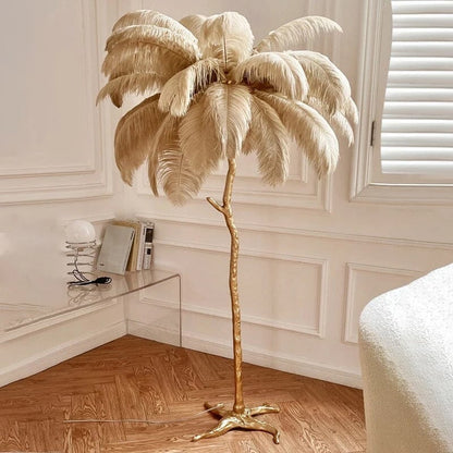 Luxurious Feather Design Floor Lamp