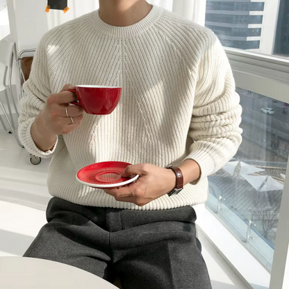 Casual Fit Soft Cotton Sweater Men