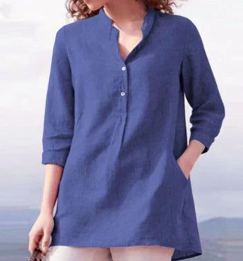 Comfortable Loose Fit Linen Shirt for Women