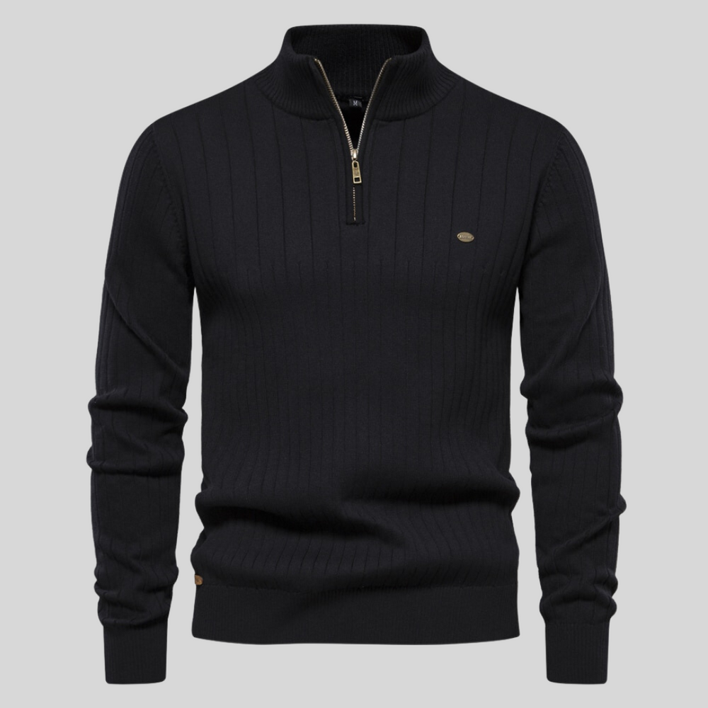 Men's Cozy Thermal Quarter Zip Sweater