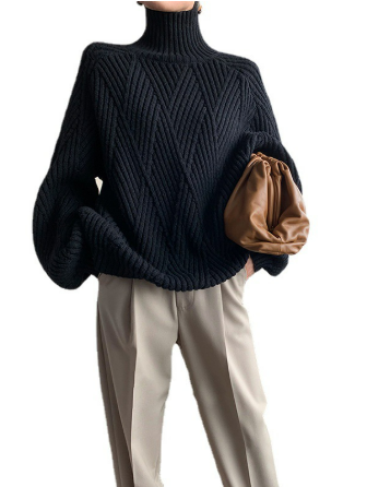 Warm Ladies Cozy Cashmere Crew Neck Sweater
