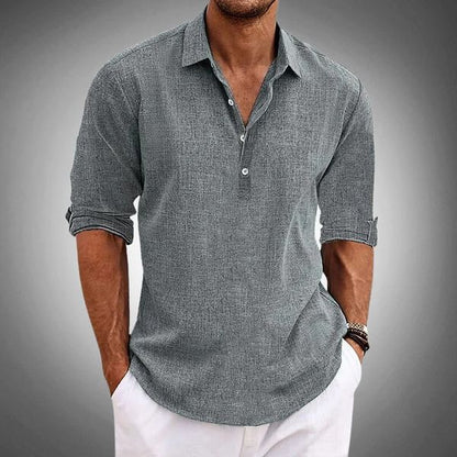 Polo Classico in Lino Leggero e Fresco, Manica Corta