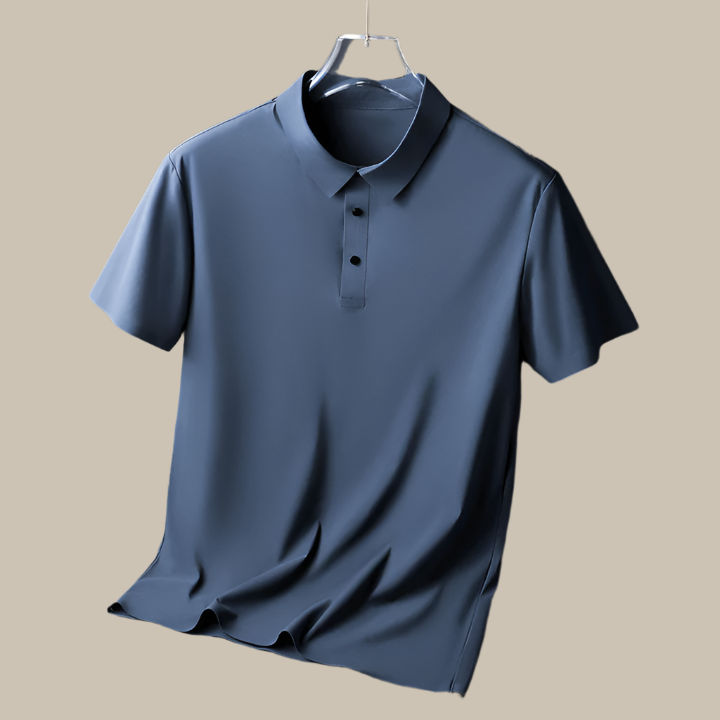 Men's Comfortable Short Sleeve Polo Shirt with Lightweight Cotton