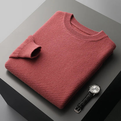Warm Woolen Crew Neck Sweater for Men