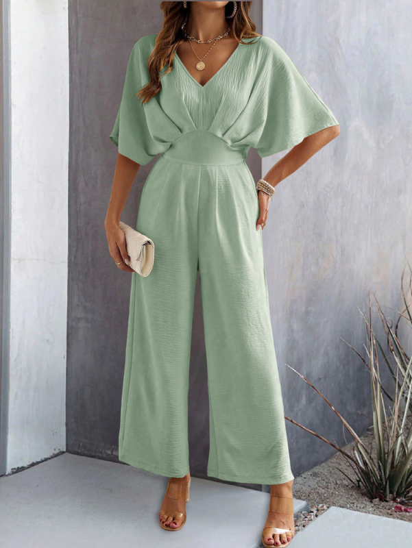 Relaxed Fit Wide Leg Jumpsuit for Ladies