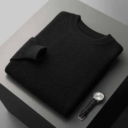 Warm Woolen Crew Neck Sweater for Men