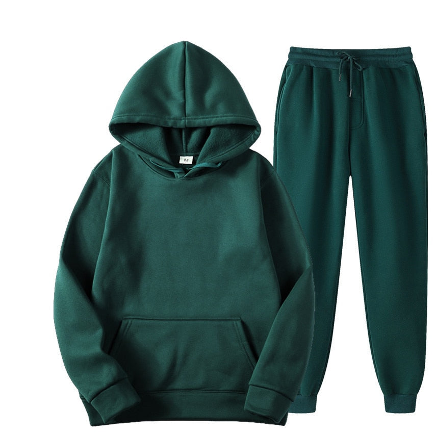 Relaxed Fit Hoodie and Jogger Tracksuit Set