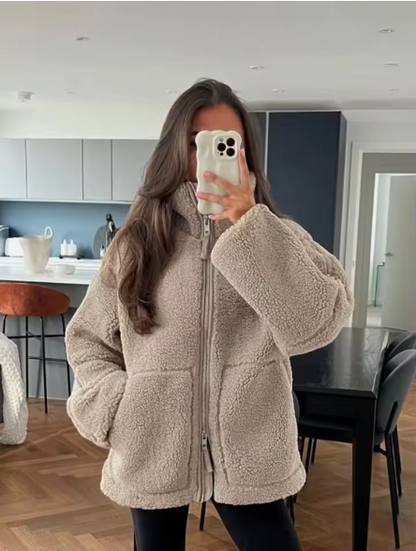 Warm Fleece Zip Up Winter Jacket