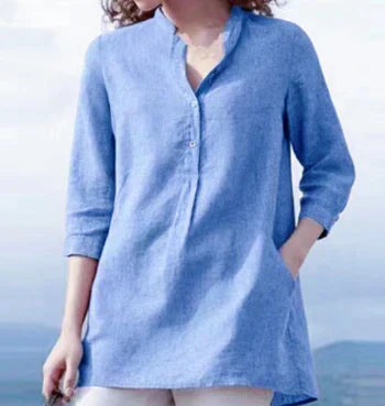 Comfortable Loose Fit Linen Shirt for Women