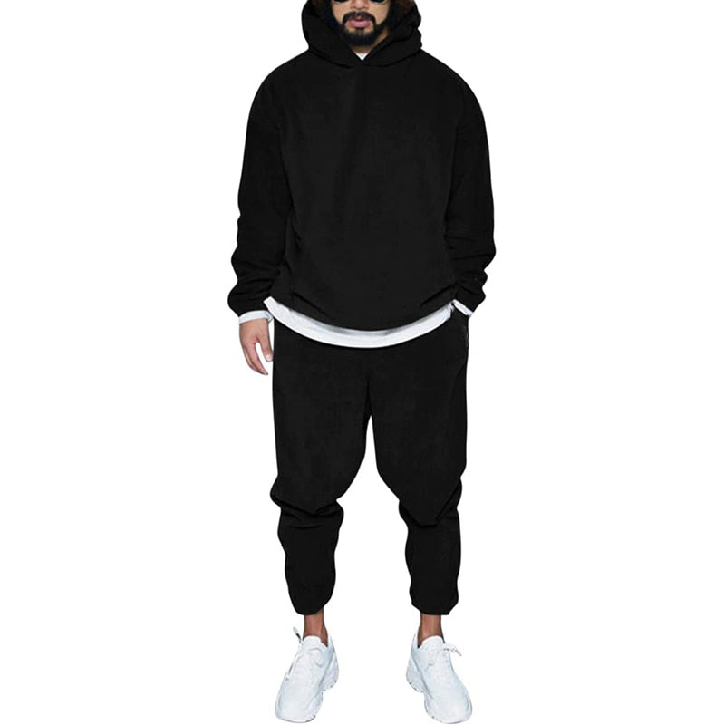 Relaxed Fit Hoodie and Jogger Tracksuit Set