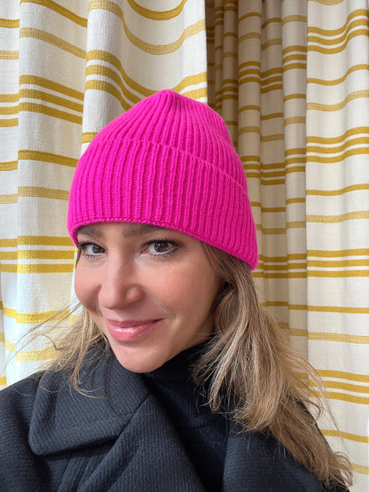 Soft Pink Winter Beanie Hat