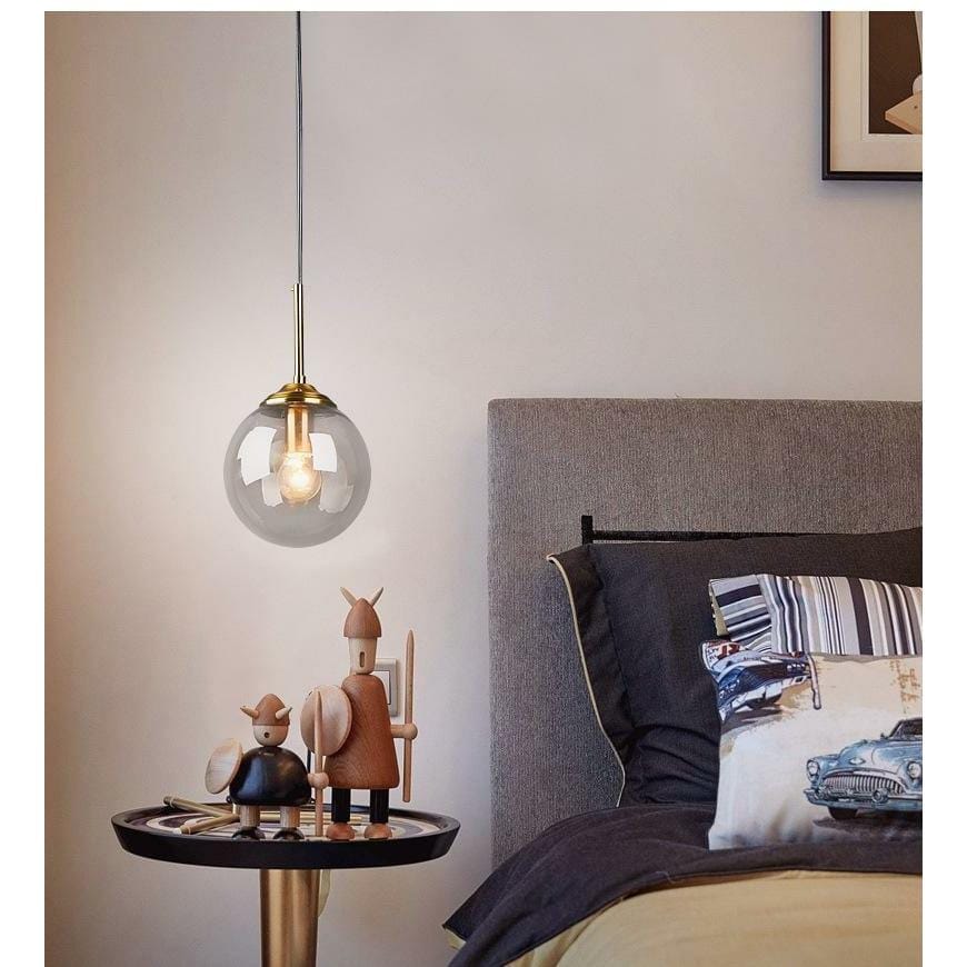 Vibrant Circular Glass Hanging Light