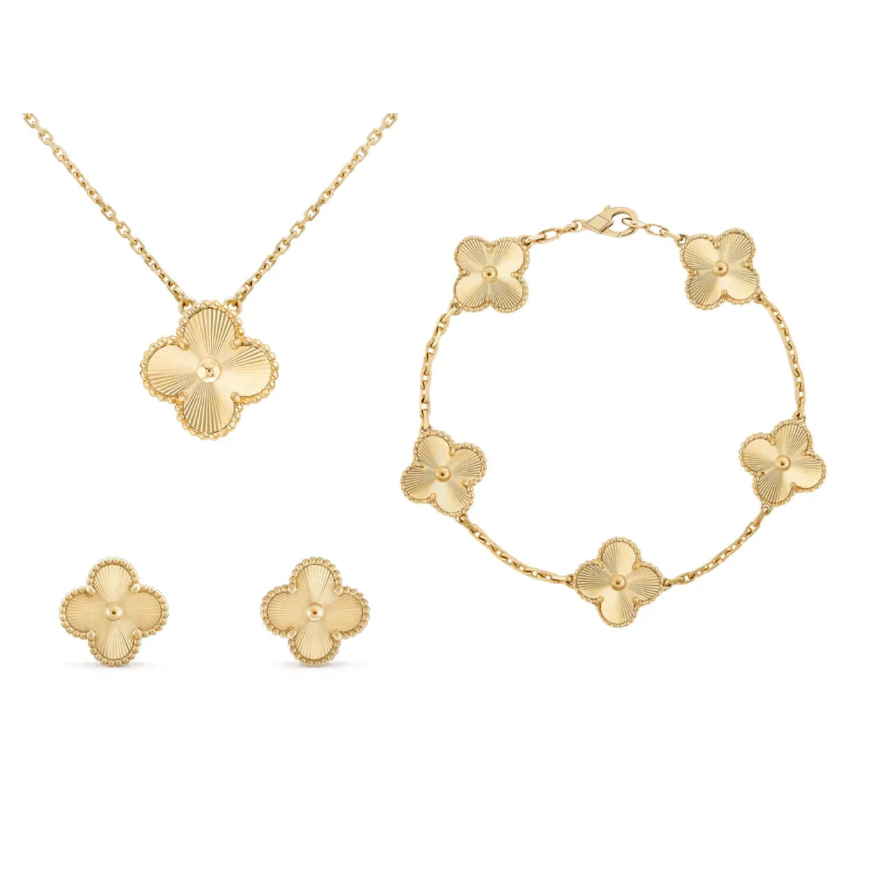Luxury Flower Gemstone Necklace Set