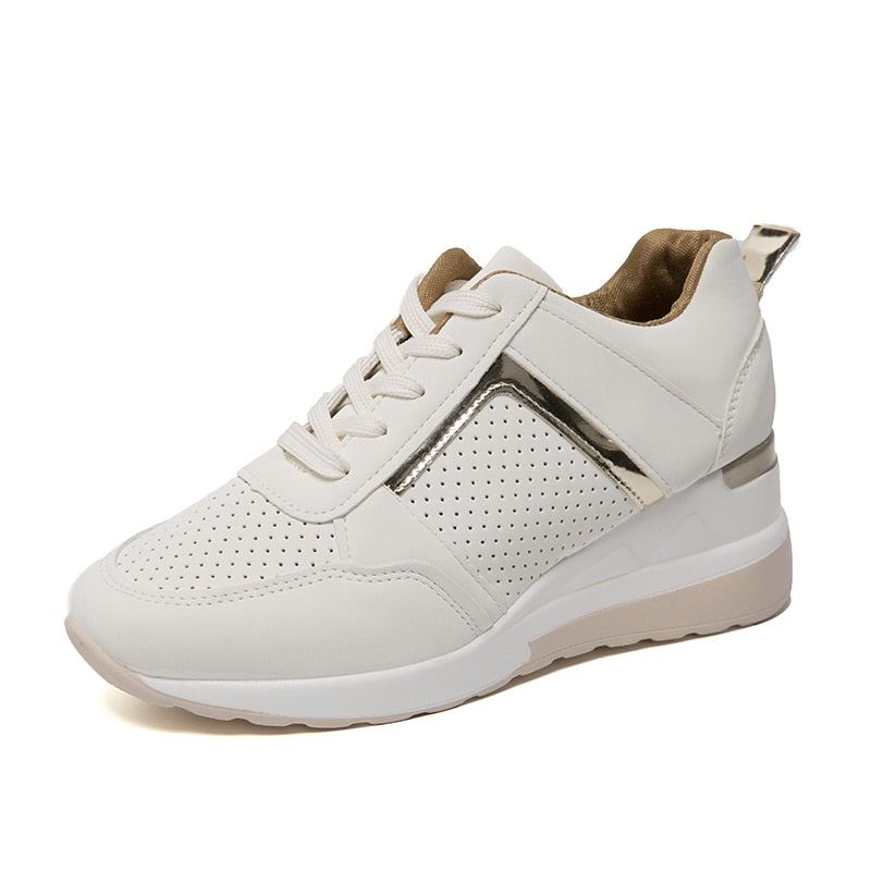Lightweight Women's Breathable Metallic Sneakers