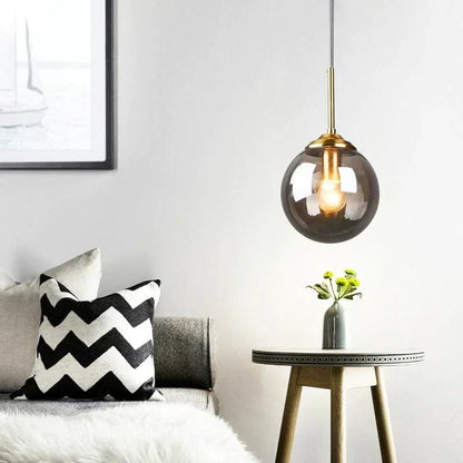 Vibrant Circular Glass Hanging Light
