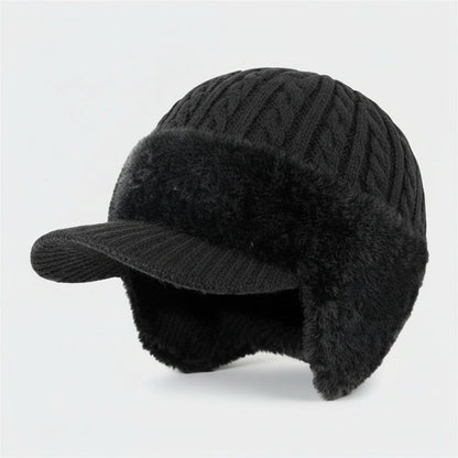 Warm Fleece Beanie with Earflaps for Men