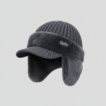 Warm Fleece Beanie with Earflaps for Men