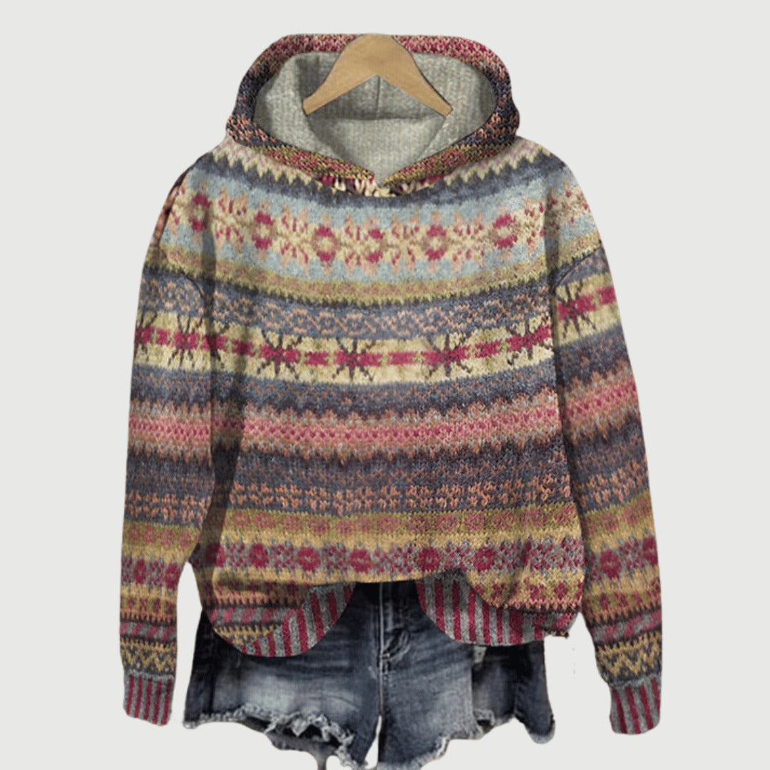 Wren Women's Knit Hoodie Pullover - OutfitLondon