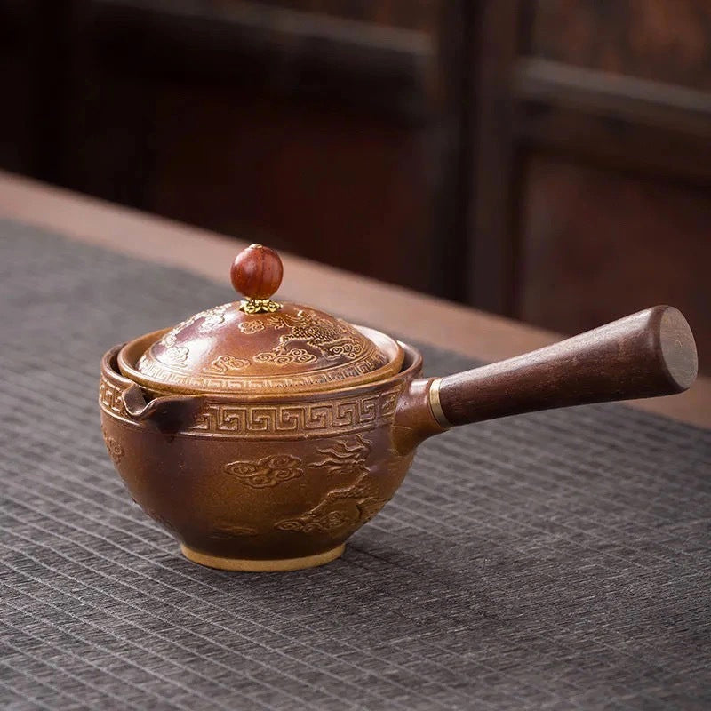 Classic Asian Porcelain Tea Set with Strainer