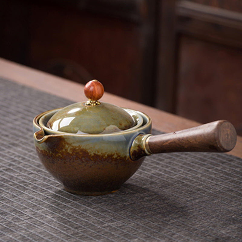 Classic Asian Porcelain Tea Set with Strainer