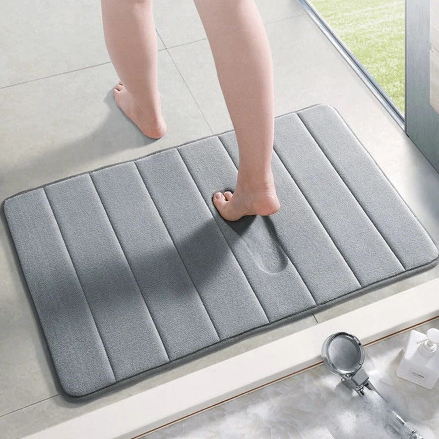 Plush 3-Piece Non-Slip Bath Mats, Memory Foam Cushioning - OutfitLondon