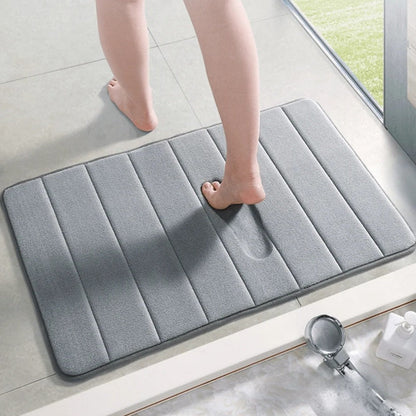 Plush 3-Piece Non-Slip Bath Mats, Memory Foam Cushioning - OutfitLondon
