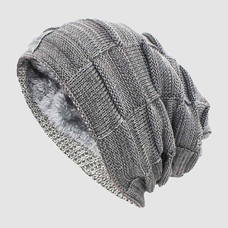 OutfitLondon Men's Slouch Beanie Soft Ribbed Knit Plush Fleece - OutfitLondon