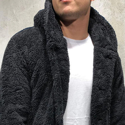 Warm Fleece Hooded Sweatshirt for Men