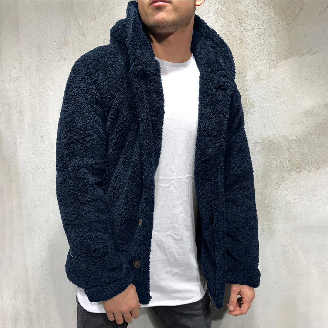 Warm Fleece Hooded Sweatshirt for Men