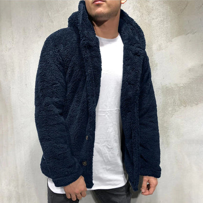 Warm Fleece Hooded Sweatshirt for Men