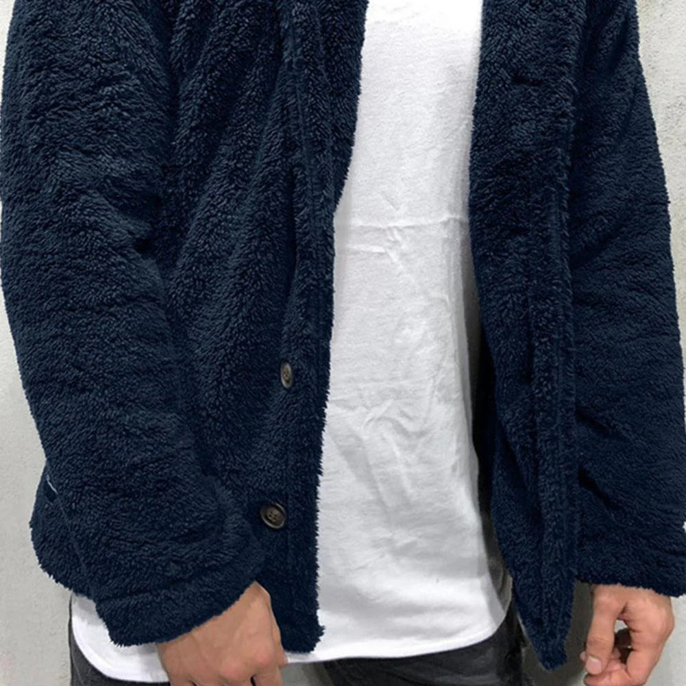 Warm Fleece Hooded Sweatshirt for Men