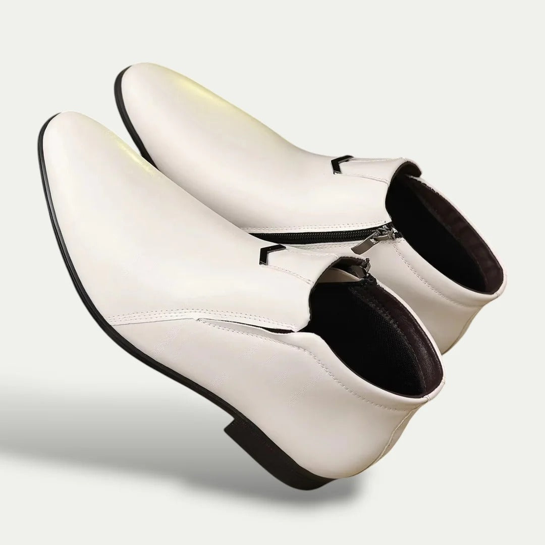 Classic Men's Leather Ankle Boots - Formal Dress Shoes
