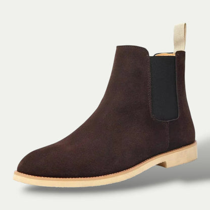 Luxury Suede Chelsea Boots - Real Leather Ankle Boots
