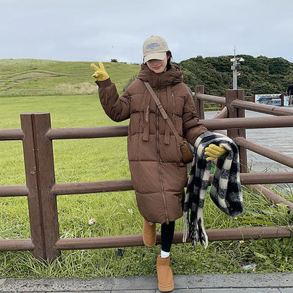 Warm Long Puffer Coat for Women