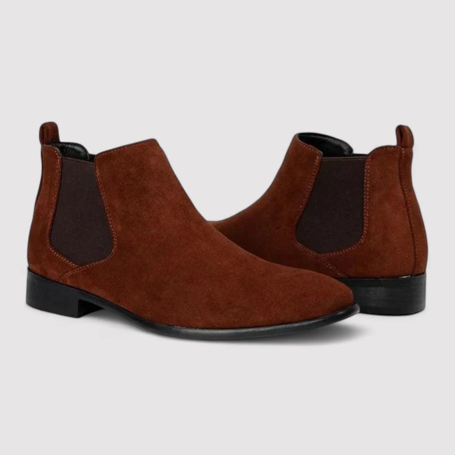 Luxury Suede Chelsea Boots - Classic Slip On Shoes - OutfitLondon