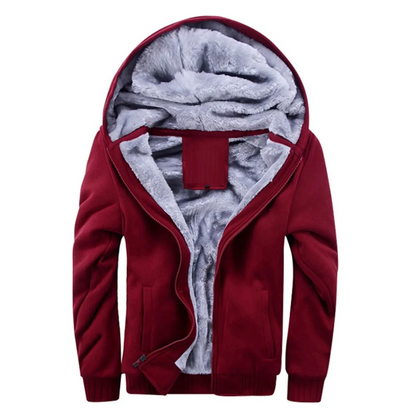Warm Men's Fleece Hoodie Jacket