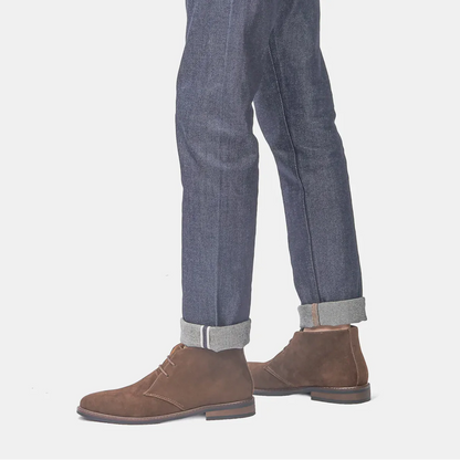 Comfortable Tan Leather Ankle Boots For Men