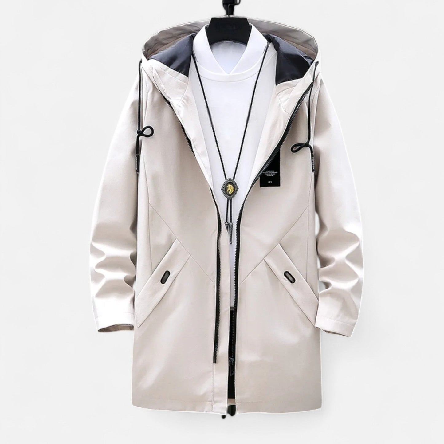 Relaxed Fit Mens Cotton Parka Coat