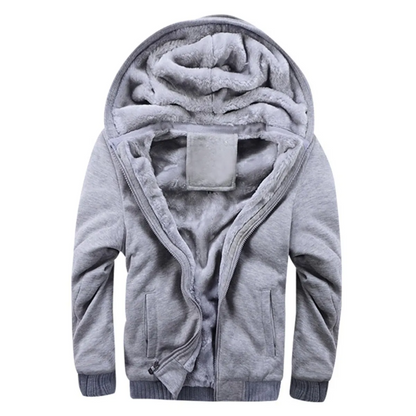 Warm Men's Fleece Hoodie Jacket