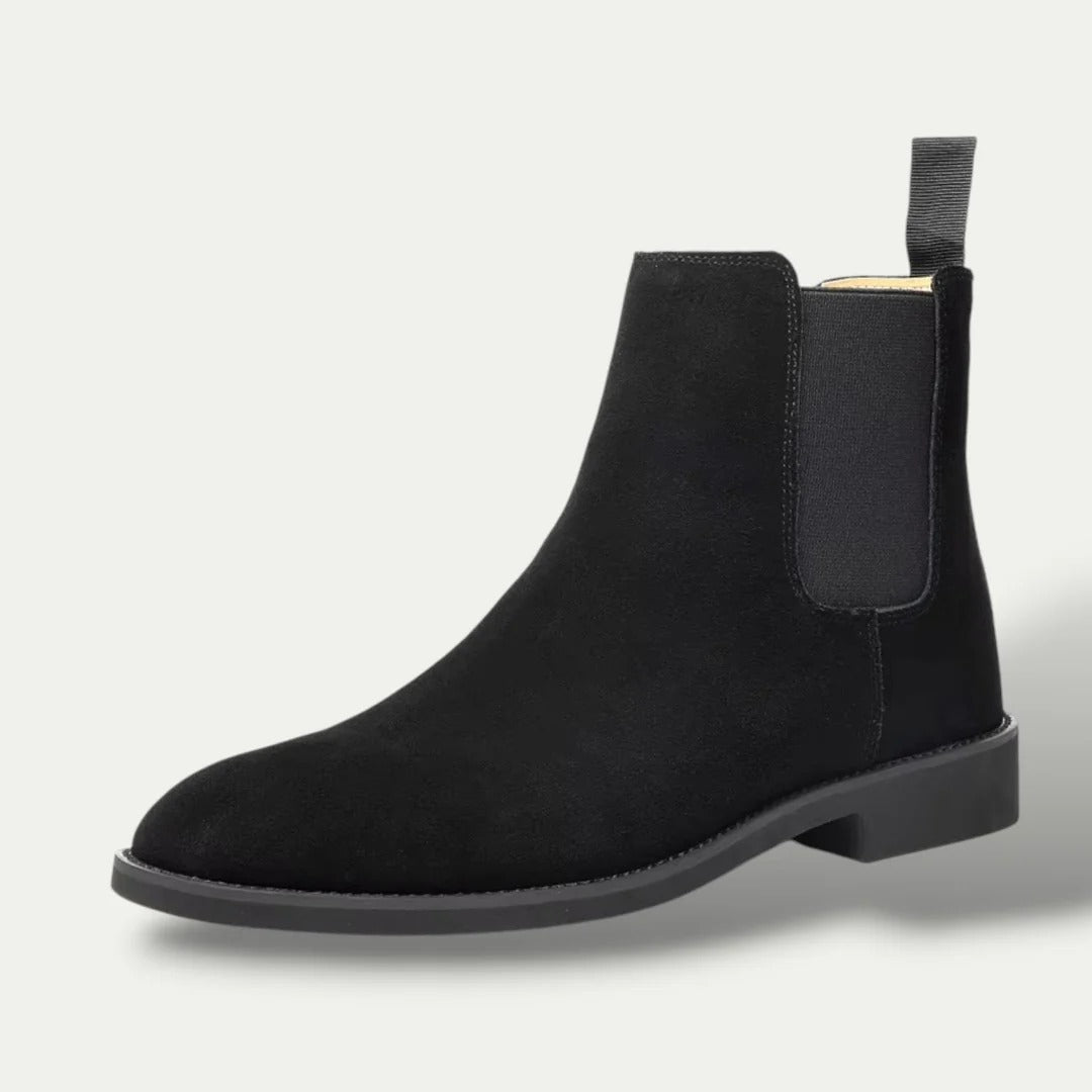 Luxury Suede Chelsea Boots - Real Leather Ankle Boots - OutfitLondon