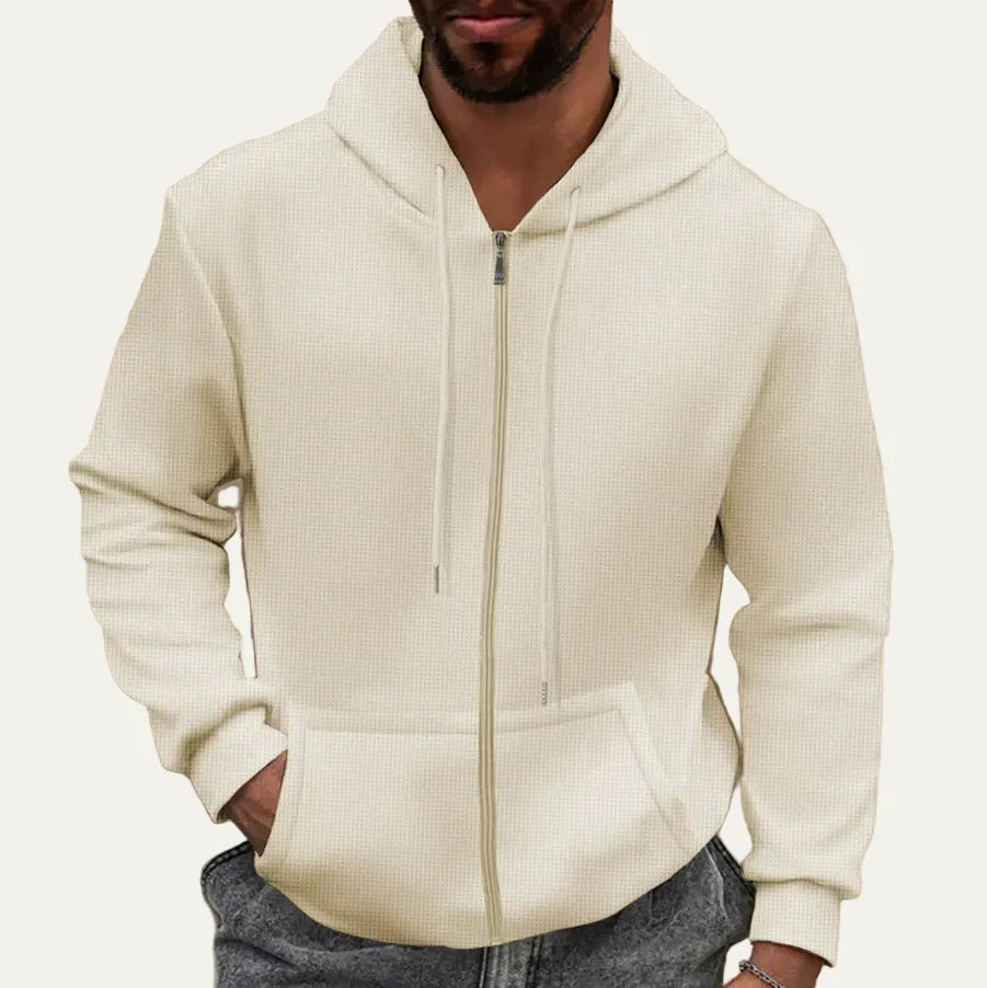 Men's Fleece Lined Zip Up Hooded Sweatshirt